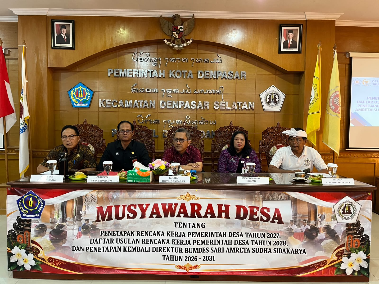 Musyawarah Desa Penetapan Rencana Kerja Pemerintah Desa Tahun 2027, DURKP Tahun 2028, dan Penetapan Kembali Direktur Bumdes Sari Amreta Sudha Sidakarya Tahun 2026 - 2031